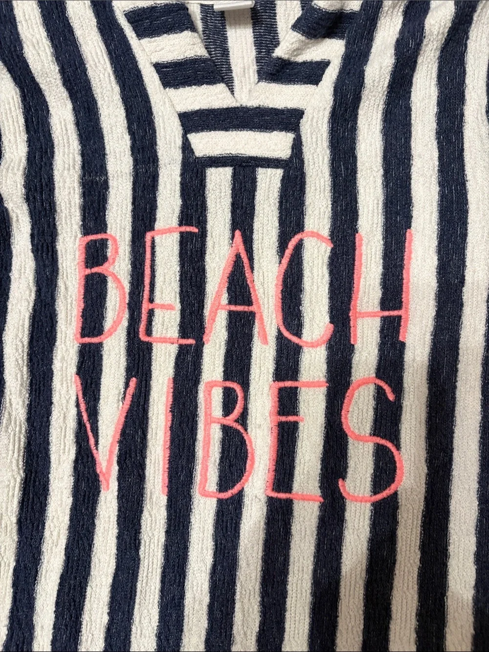 Old Navy Navy and White Striped Hoodie 
